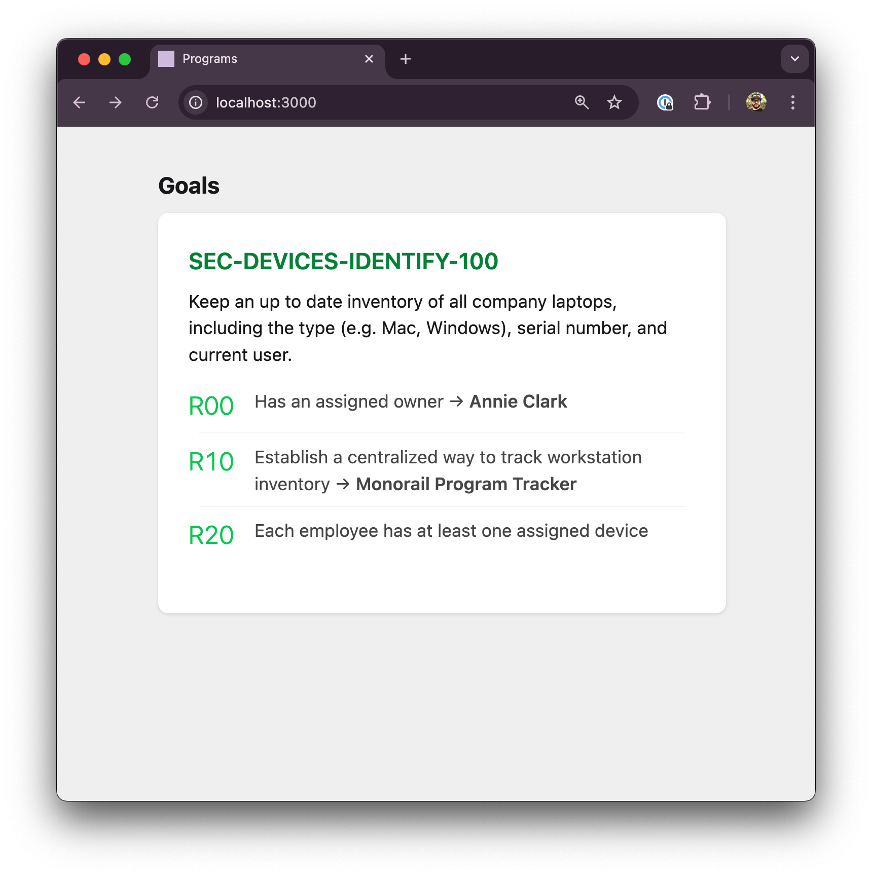 Same screenshot, but now everything is green, and there's no list.